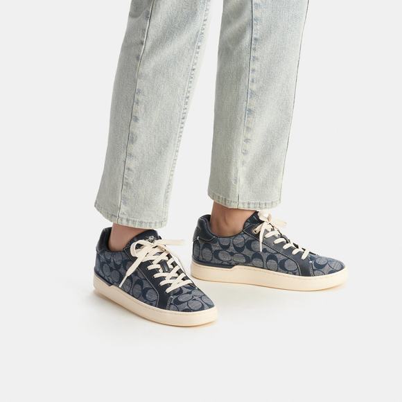 NWT Coach Outlet Clip Low Top Sneaker In Signature Chambray - Picture 6 of 6
